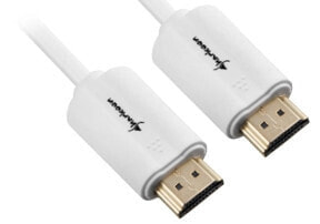Sharkoon 1m, 2xHDMI, 1 m, HDMI Type A (Standard), HDMI Type A (Standard), 4096 x 2160 pixels, 3D, White