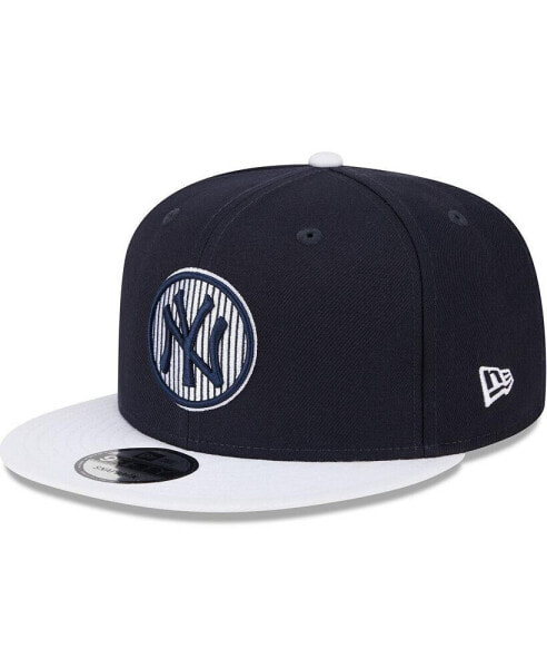 Men's Navy New York Yankees 2024 Batting Practice 9FIFTY Snapback Hat