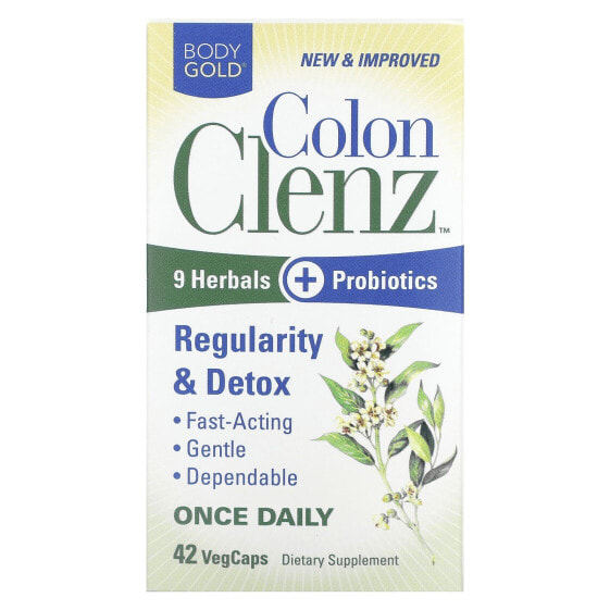Добавка для здоровья BodyGold Colon Clenz Регулярность и Детокс 42 капсулы