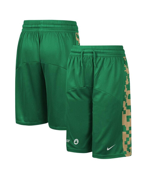 Big Boys Kelly Green Boston Celtics Courtside Starting Five Team Shorts