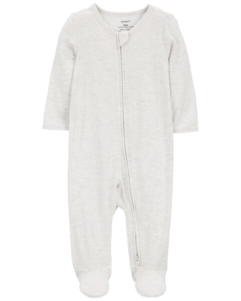 Baby Zip-Up PurelySoft Sleep & Play Pajamas 6M