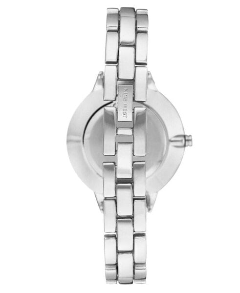 Women's Quartz Silver-Tone Alloy Link Bracelet Watch, 36mm