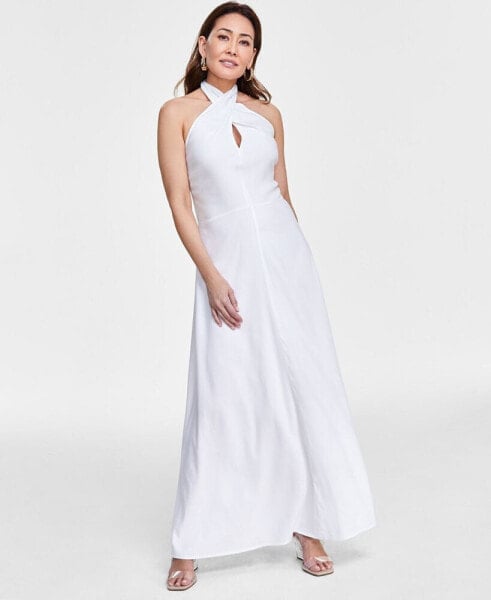 Women's Linen Halter Maxi Dress, Created for Macy's