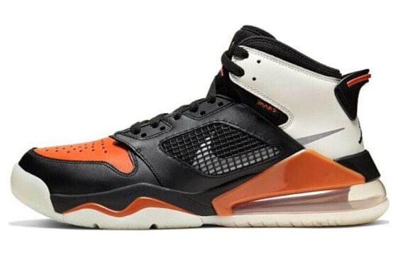 Кроссовки мужские Jordan Mars 270 Shattered Backboard черно-оранжевые