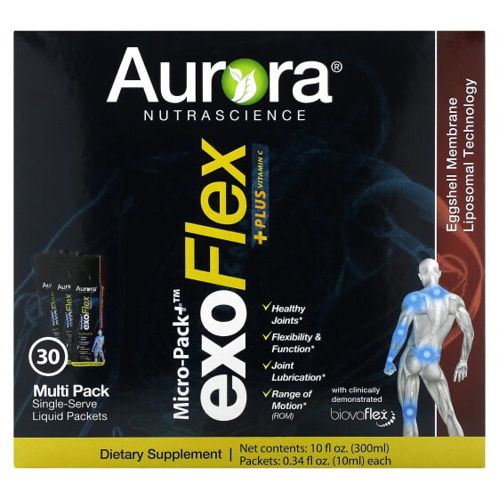 Крем для кожи Aurora NutraScience Micro-Pack+ ExoFlex с витамином C, 30 пакетов по 10 мл