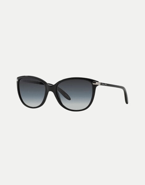 Ralph Ra5160 Cat Eye Sunglasses in Black with Grey lens