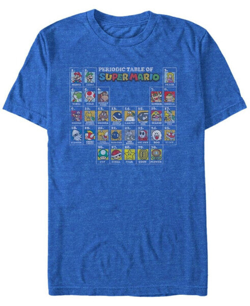 Nintendo Men's Super Mario The Super Periodic Table Short Sleeve T-Shirt