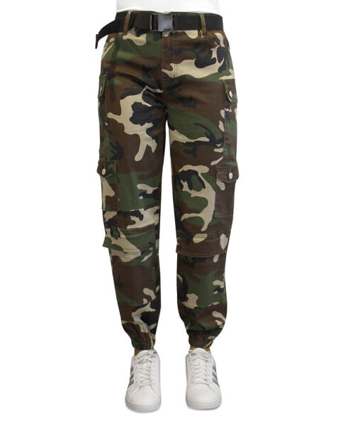 Juniors' Baggy Belted Cargo Pants