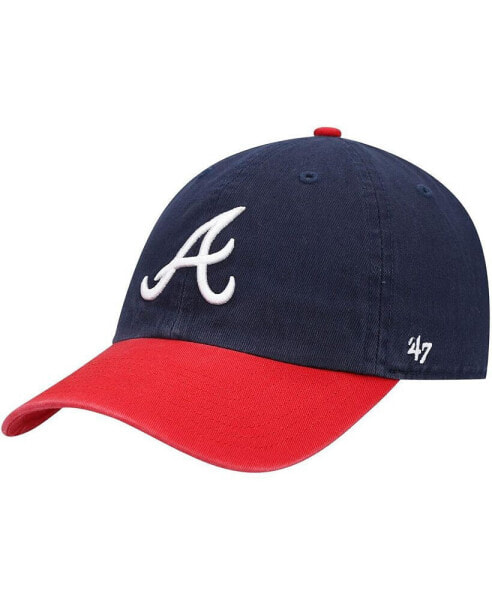 Men's Navy Atlanta Braves Clean Up Adjustable Hat