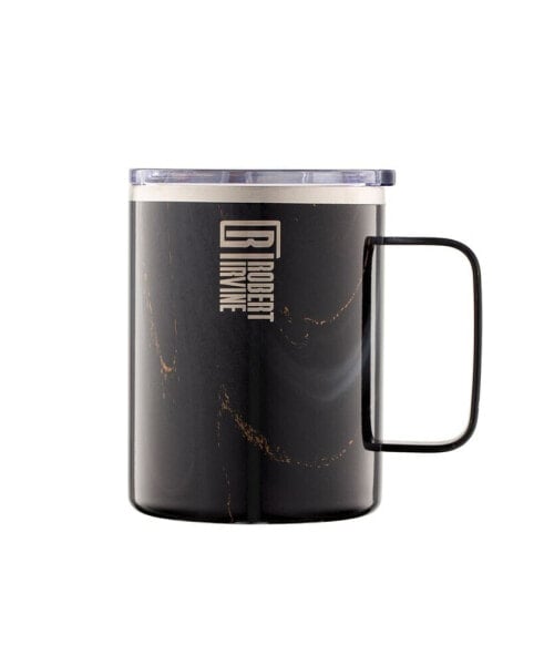 Robert Irvine Black Geode Insulated Coffee Mug, 16 oz