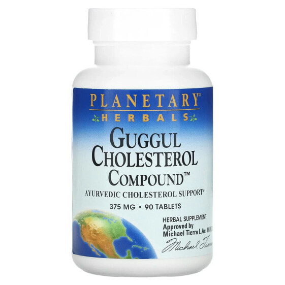 Растительный экстракт Guggul снижение холестерина, 375 мг, 90 таблеток Planetary Herbals