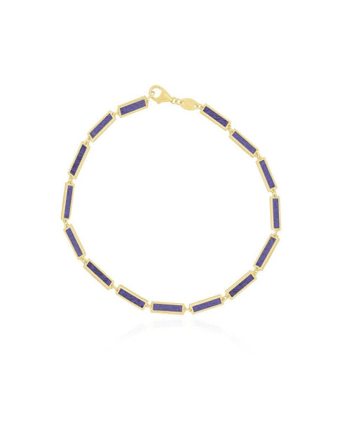 Amethyst Bar Bracelet 14K Gold