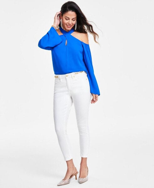 Women's Mid-Rise Chain Skinny Jeans, Created for Macy's