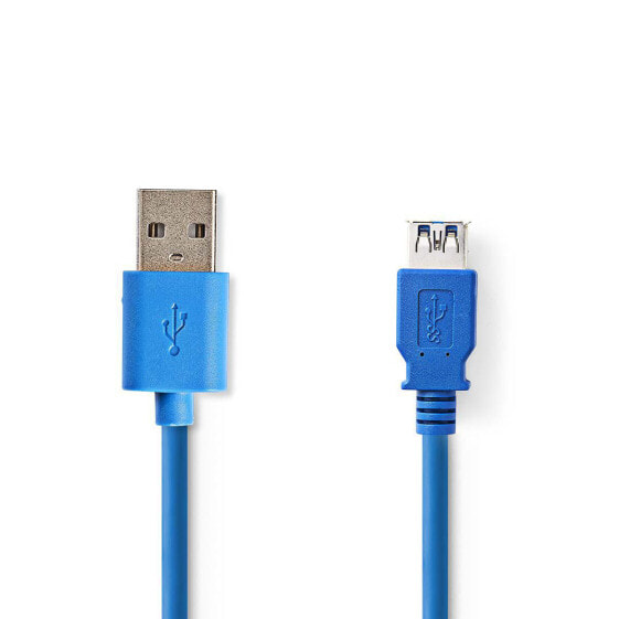 Nedis USB-Kabel| USB 3.2 Gen 1| USB-A Stecker| Buchse| 5 Gbps| Vernickelt| 2 - Cable - Digital