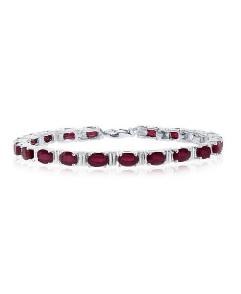 Sterling Silver Gem Tennis Bracelet