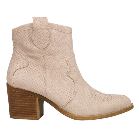 Dirty Laundry Unite Snake Round Toe Cowboy Booties Womens Beige Casual Boots GUI