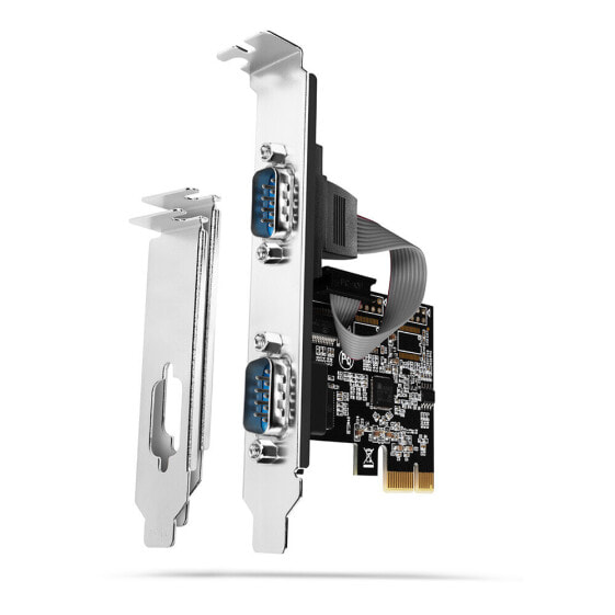 AXAGON PCEA-S2N - PCIe - RS-232 - Male - PCIe 2.0 - RS-232 - Black