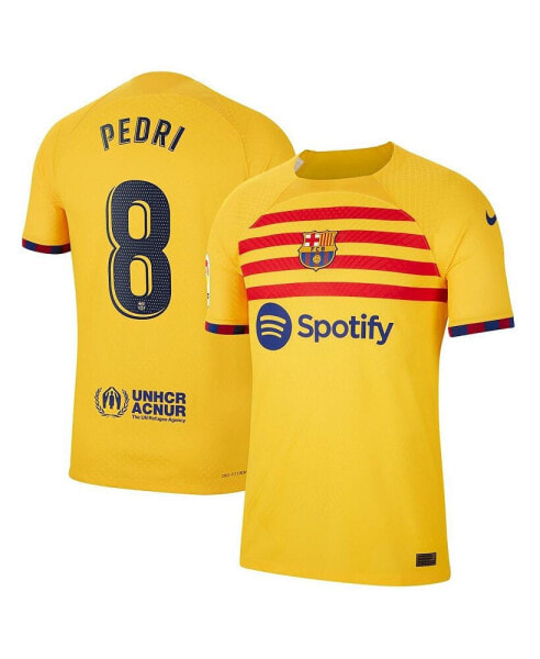 Футболка Nike мужская Pedri Желтая Barcelona 2022/23 Верхняя третья Vapor Match Authentic Player Jersey.