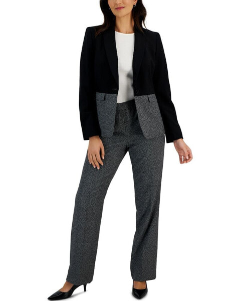 Костюм Le Suit Houndstooth Colorblocked & Side-Zip Pants