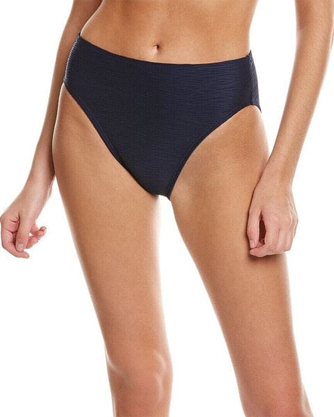 Carmen Marc Valvo High-Waist Bikini Bottom Women's Blue Xs