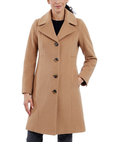 Women's Single-Breasted Notched-Collar Coat, Created for Macy's