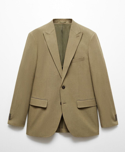 Men's Slim Fit Linen And Cotton Suit Jacket