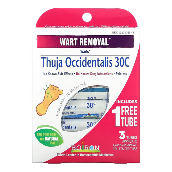 Thuja Occidentalis, 30 C, 3 Tubes, Approx 80 Pellets Each
