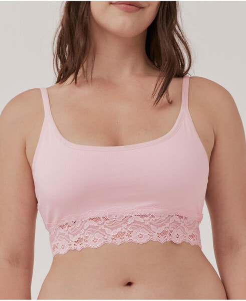 Cotton Lace Smooth Cup Bralette