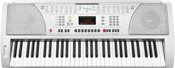 FunKey 61 Keyboard + Power Supply + Sheet Music Rack