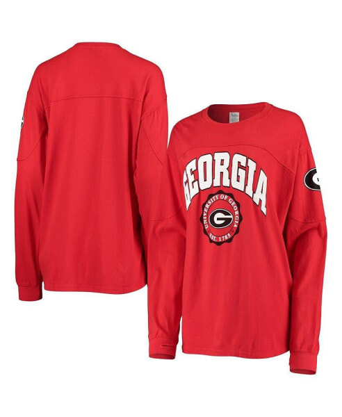 Women's Red Georgia Bulldogs Edith Long Sleeve T-shirt