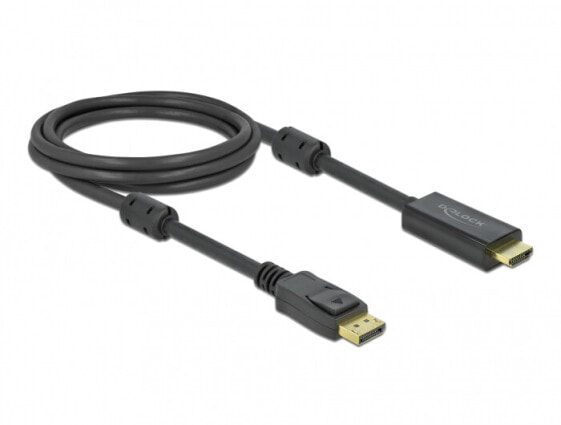 Delock 85956 - 2 m - HDMI Type A (Standard) - DisplayPort - Male - Male - Straight