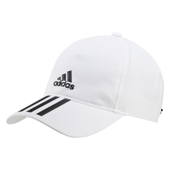 Мужская бейсболка белая с логотипом Adidas Aeroready Baseball Cap 3 Stripes 4ATHLTS Osfm