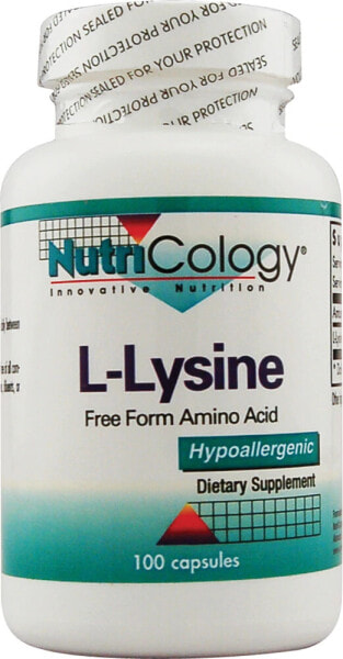 NutriCology L-Lysine  L-лизин гипоаллергенная пищевая добавка - 100 капсул