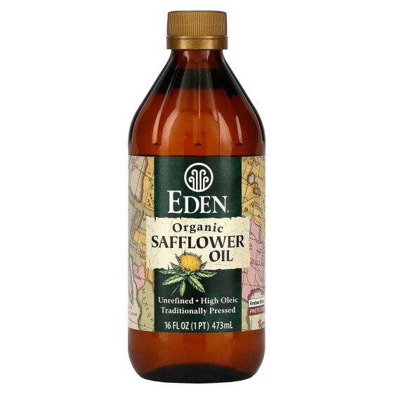 Organic Safflower Oil, Unrefined, 16 fl oz (473 ml)