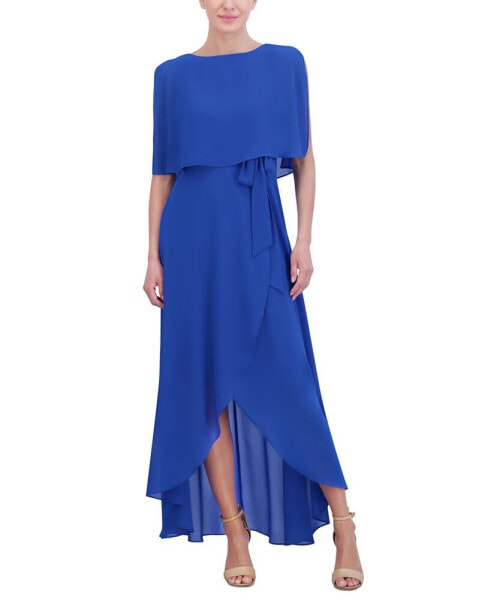 Women's Canopy-Sleeve High-Low Maxi Dress