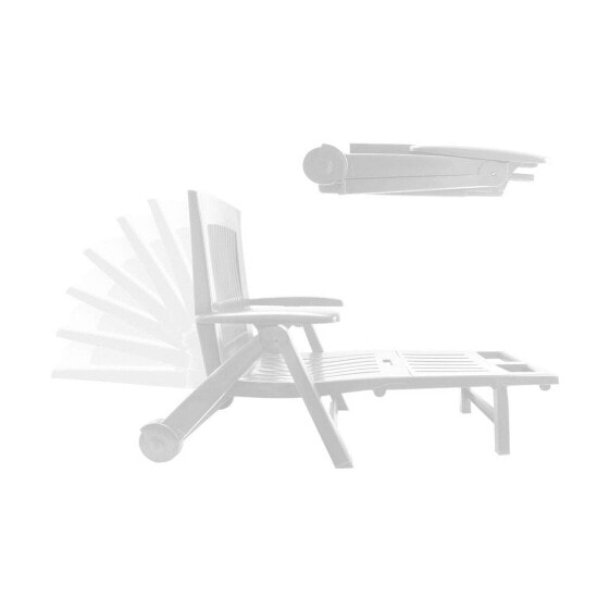 Шезлонг Ipae-Progarden Zircone Складной С колесами Белый полипропилен (72 х 195 х 101 см)