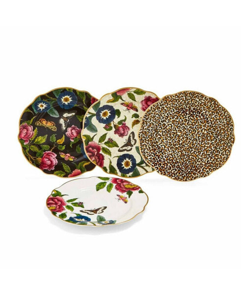 Creatures of Curiosity Assorted Dessert Plates Set, 4 Pieces