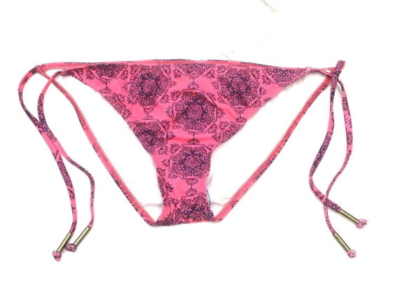 Ella Moss Womens Swimwear Tunnel Pant Pink Side Tie Bikini Bottom Size S