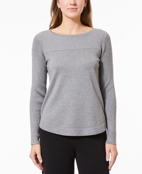 Women's Boat Neck Long-Sleeve Sweater, Regular & Petites