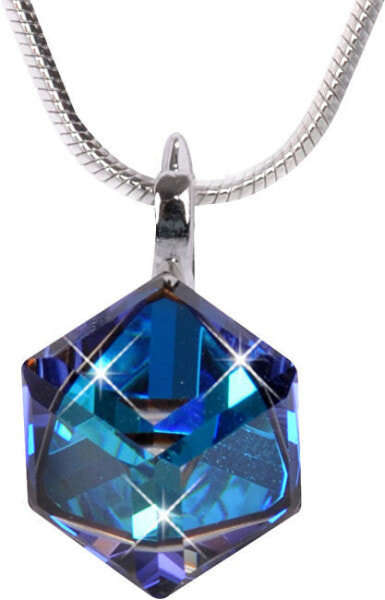 Timeless necklace Cube 8D2Y Bermuda Blue