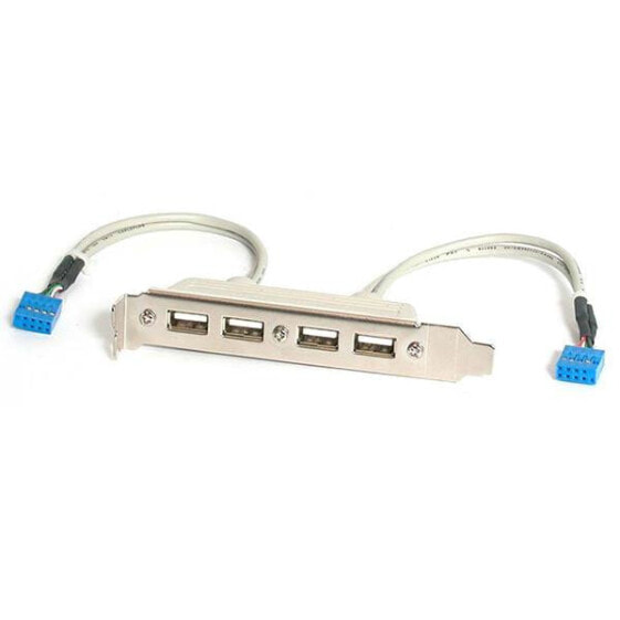 StarTech.com 4 Port USB A Female Slot Plate Adapter - IDC - USB 2.0 - CE - UL - REACH - 0.48 Gbit/s - -5 - 40 °C - -5 - 80 °C