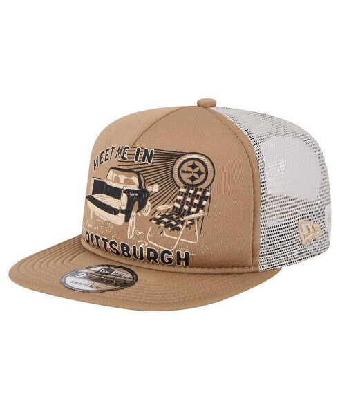 Men's Tan Pittsburgh Steelers Meet Me 9FIFTY Snapback Hat