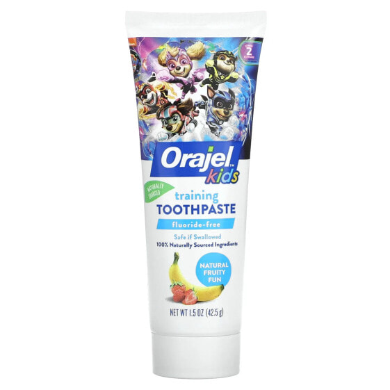 Orajel, тренировочная зубная паста «Щенячий патруль», для детей от 0 до 3 лет, без фторида, натуральный фруктовый вкус, 42,5 г (1,5 унции)