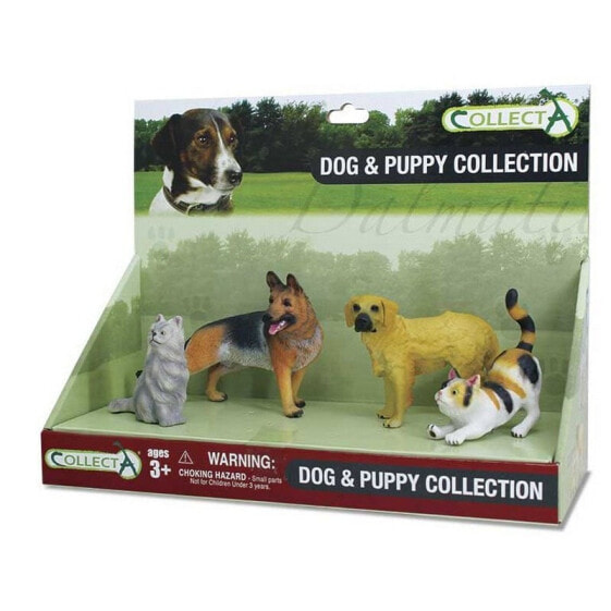 COLLECTA Dogs And Cats 4Pieces Platform Figure