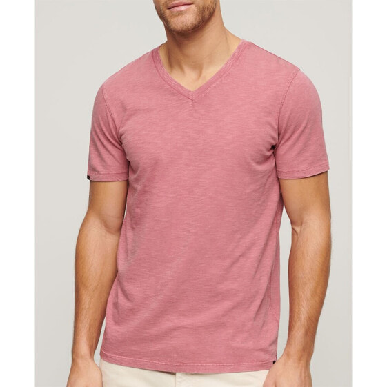 SUPERDRY Slub short sleeve v neck T-shirt