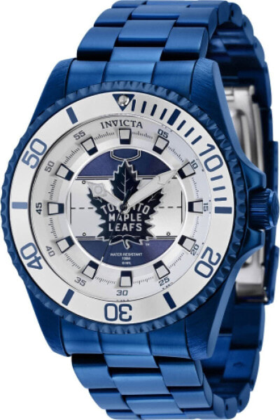 Invicta Men's 42246 NHL Toronto Maple Leafs Quartz Silver White Blue Dial Color