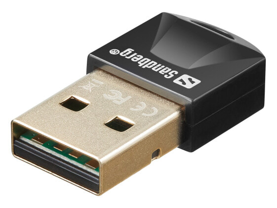 SANDBERG USB Bluetooth 5.0 Dongle - Wireless - USB - Bluetooth - 3 Mbit/s - Black