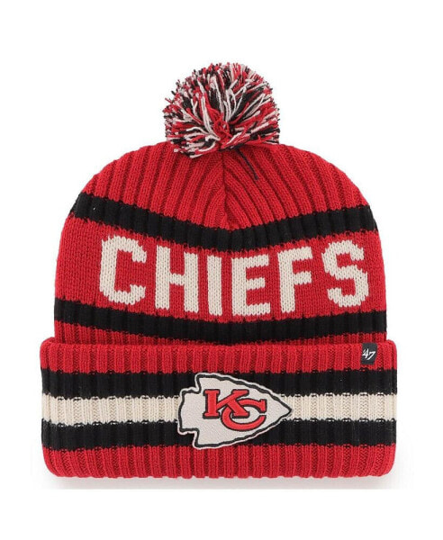 Men's Red Kansas City Chiefs Bering Cuffed Knit Hat with Pom