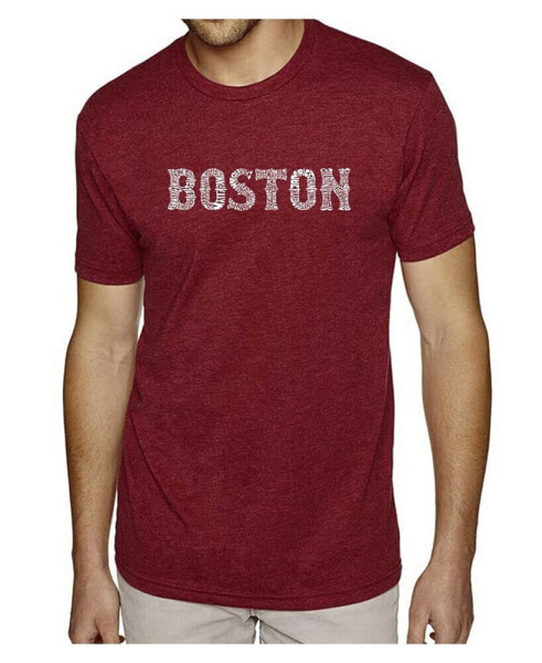 Men's Premium Word Art T-Shirt - Boston Neighborhoods