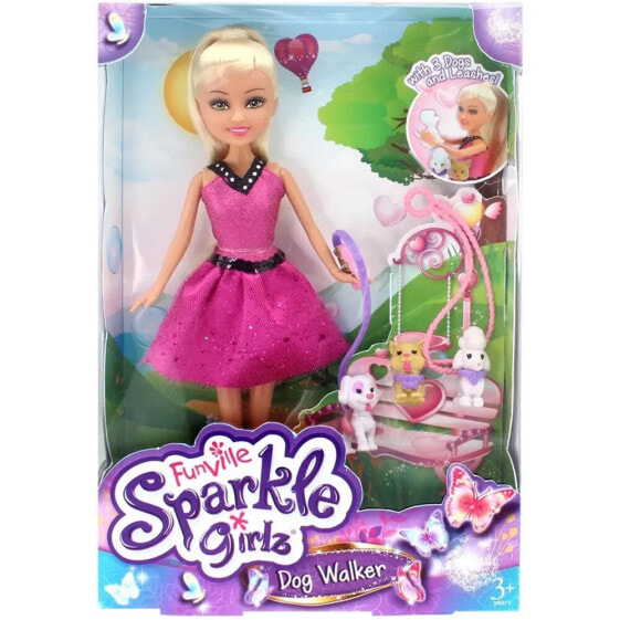 SPARKLE GIRLZ Dog Walker 10065 doll